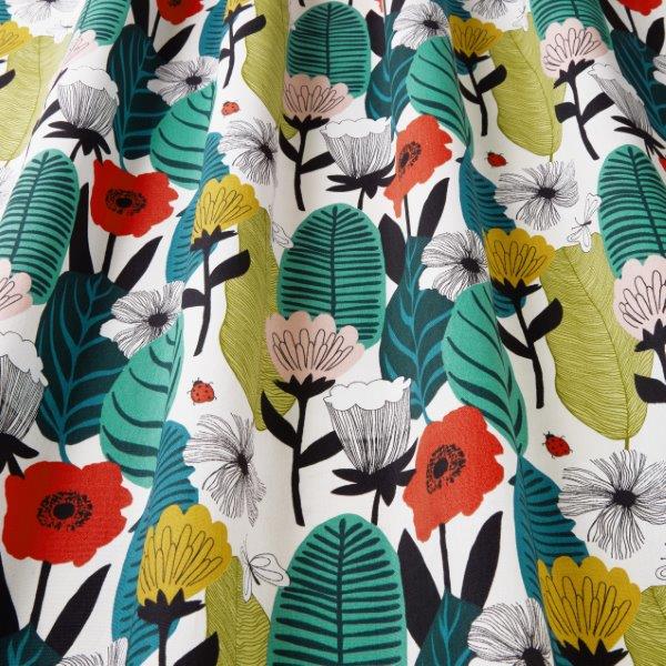 Blooma poppy floral print fabric