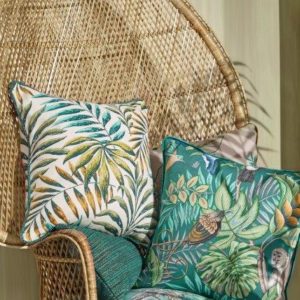 Rain forest in lagoon covered cushions